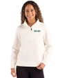 Boston Red Sox City Connect- Cutter & Buck Roam Recycled Buttery-Soft Knit Womens Quarter Zip Pullover Shell Front