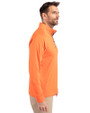 Houston Astros City Connect- Cutter & Buck Adapt Recycled Soft Knit Stretch  Mens Quarter Zip Pullover  Orange Burst Side