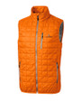 Illinois Fighting Illini Cutter & Buck Rainier PrimaLoft® Mens Eco Insulated Full Zip Puffer Vest Satsuma Mannequin