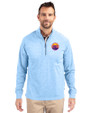 Colorado Rockies City Connect- Cutter & Buck Adapt Recycled Soft Knit Stretch Mens Heathered Quarter Zip Pullover  Atlas Heather Front