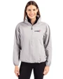 Houston Astros City Connect- Cutter & Buck Charter Epic Versatility Recycled Womens Half Zip Anorak Jacket Polished Medium Gray Front
