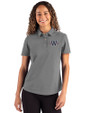 Washington Nationals City Connect- Cutter & Buck Advantage Refresh Epic Confidence Recycled Tri-Blend Pique Womens Polo Elemental Grey Front