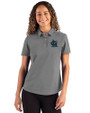 Miami Marlins City Connect- Cutter & Buck Advantage Refresh Epic Confidence Recycled Tri-Blend Pique Womens Polo Elemental Grey Front