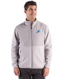 Detroit Lions Cutter & Buck Hunts Point Recycled Fleece Mens Hybrid Full Zip Jacket
 Polished Medium Gray Front