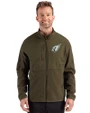 Arizona Cardinals Mono Cutter & Buck Hunts Point Recycled Fleece Mens Hybrid Full Zip Jacket
 Poplar Front
