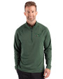 Philadelphia Eagles Historic -  Cutter & Buck Prospect Recycled Featherlight Stretch Mens Quarter Zip Hunter Green Front