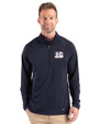 Cincinnati Bengals Americana Cutter & Buck Prospect Recycled Featherlight Stretch Mens Quarter Zip Navy Blue Front