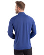 Toronto Blue Jays City Connect Cutter & Buck Prospect Recycled Featherlight Stretch Mens Quarter Zip Tour Blue Back