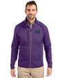 Arizona Diamondbacks City Connect- Cutter & Buck Mainsail Sweater-Knit Mens Full Zip Jacket College Purple Heather Front