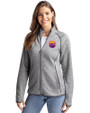 Colorado Rockies City Connect- Cutter & Buck Mainsail Sweater-Knit Womens Full Zip Jacket Polished Heather Front