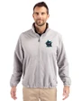 Miami Marlins City Connect- Cutter & Buck Charter Epic Versatility Recycled Mens Full Zip Jacket Polished Medium Gray Front