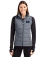 Arizona Diamondbacks City Connect- Cutter & Buck Evoke Epic Versatility Recycled Hybrid Softshell Womens Full Zip Vest Elemental Grey Front