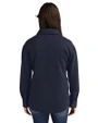 Houston Astros City Connect- Cutter & Buck Roam Recycled Buttery-Soft Knit Womens Button Down Shirt Jacket Navy Blue Back