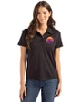 Colorado Rockies City Connect- Cutter & Buck Coastline Recycled Double Peached Womens Polo Black Front