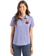 Colorado Rockies City Connect- Cutter & Buck Coastline Recycled Double Peached Womens Polo Hyacinth Front