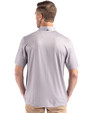 Miami Marlins City Connect- Cutter & Buck Pike Recycled Shadow Check Print Mens Polo Polished Medium Gray Back
