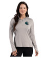 Philadelphia Eagles NFL Helmet Cutter & Buck Forge Recycled Four-Way Stretch Womens Quarter Zip Pullover Polished Heather Front