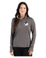Arizona Cardinals Historic Cutter & Buck Forge Recycled Four-Way Stretch Womens Quarter Zip Pullover Dark Black Heather Front