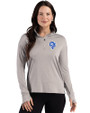 Los Angeles Rams Historic Cutter & Buck Forge Recycled Four-Way Stretch Womens Quarter Zip Pullover Polished Heather Front