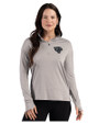 Jacksonville Jaguars Mono Cutter & Buck Forge Recycled Four-Way Stretch Womens Quarter Zip Pullover Polished Heather Front