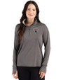 Atlanta Falcons Historic - Cutter & Buck Forge Recycled Four-Way Stretch Womens Quarter Zip Pullover Dark Black Heather Front