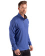 Seattle Seahawks Historic Cutter & Buck Forge Recycled Four-Way Stretch Mens Quarter Zip Pullover Tour Blue Heather Side