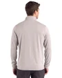 Carolina Panthers Mono Cutter & Buck Forge Recycled Four-Way Stretch Mens Quarter Zip Pullover Polished Heather Back