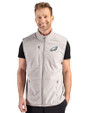 Philadelphia Eagles Cutter & Buck Hunts Point Recycled Fleece Mens Hybrid Full Zip Vest Polished Medium Gray Front