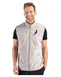 Arizona Cardinals Historic Cutter & Buck Hunts Point Recycled Fleece Mens Hybrid Full Zip Vest Polished Medium Gray Front