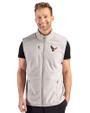 Houston Texans - Cutter & Buck Hunts Point Recycled Fleece Mens Hybrid Full Zip Vest Polished Medium Gray Front
