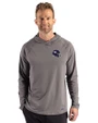 Minnesota Vikings NFL Helmet Cutter & Buck Prospect Recycled Featherlight Stretch Mens Big & Tall Hooded Pullover Elemental Grey Front