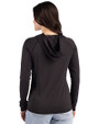 Miami Marlins City Connect- Cutter & Buck Prospect Recycled Featherlight Stretch Womens Hooded Pullover Black Back
