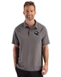 Denver Broncos NFL Helmet Cutter & Buck Prospect Recycled Featherlight Stretch Mens Big & Tall Sport Polo Elemental Grey Front