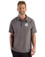 Pittsburgh Steelers Mono Cutter & Buck Prospect Recycled Featherlight Stretch Mens Big & Tall Sport Polo Elemental Grey Front