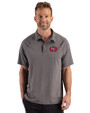 San Francisco 49ers Historic Cutter & Buck Prospect Recycled Featherlight Stretch Mens Big & Tall Sport Polo Elemental Grey Front
