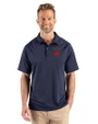 Toronto Blue Jays City Connect Cutter & Buck Prospect Recycled Featherlight Stretch Mens Big & Tall Sport Polo Navy Blue Front