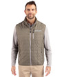 Boston Red Sox City Connect- Cutter & Buck Rainier Recycled Insulated Puffer Mens Full Zip Vest Poplar Melange Front