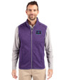 Arizona Diamondbacks City Connect- Cutter & Buck Mainsail Sweater-Knit Mens Full Zip Vest College Purple Heather Front