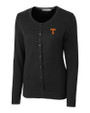 Tennessee Volunteers Cutter & Buck Womens Lakemont Cardigan Sweater Black Mannequin