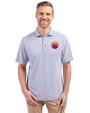 Colorado Rockies City Connect- Cutter & Buck Virtue Recycled Botanical Print Featherlight Pique Mens  Polo Hyacinth Front