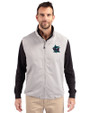 Miami Marlins City Connect- Cutter & Buck Charter Epic Versatility Recycled Packable Mens Full Zip Vest Polished Medium Gray Front