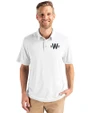Washington Nationals City Connect- Cutter & Buck Coastline Recycled Double Peached Mens Polo White Front