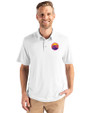 Colorado Rockies City Connect- Cutter & Buck Coastline Recycled Double Peached Mens Polo White Front