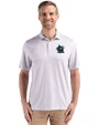 Miami Marlins City Connect- Cutter & Buck Pike Recycled Diamond Dot Print Mens Big & Tall Polo Polished Medium Gray Front