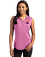 Colorado Rockies City Connect- Cutter & Buck Forge Recycled Four-Way Stretch Womens Sleeveless Polo Gelato Heather Front