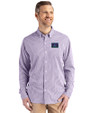 Arizona Diamondbacks City Connect- Cutter & Buck Skyline Recycled Gingham Mens Long Sleeve Button Down  Dress Shirt College Purple/White Front