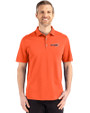 Houston Astros City Connect- Cutter & Buck Advantage Refresh Epic Confidence Recycled Tri-Blend Pique Mens Polo College Orange Front