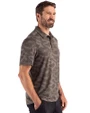 Los Angeles Chargers NFL Helmet Cutter & Buck Coastline Recycled Double Peached Camo Print Mens Polo Elemental Grey Side