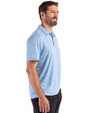 Minnesota Vikings Mono Cutter & Buck Coastline Recycled Double Peached Camo Print Mens Polo Atlas Light Blue Side