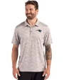 New England Patriots Cutter & Buck Coastline Recycled Double Peached Camo Print Mens Polo CONCRETE Front